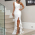 Single Strap Formal Dress with Side Slit